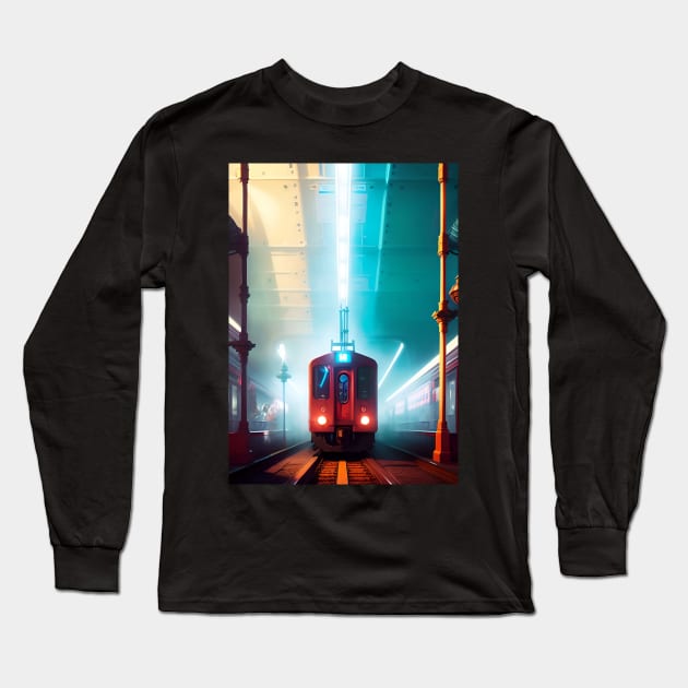 The fantasy railway station. Long Sleeve T-Shirt by SALOX